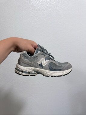 New Balance 2002r Kids Grey Mesh & Suede Sneaker